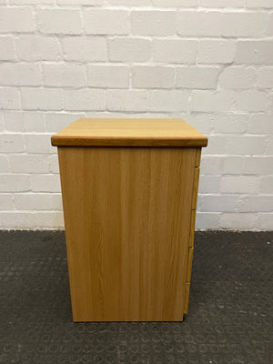 Four Drawer Light Brown Wooden Filing Cabinet (with lock) - REDUCED