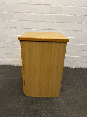 Four Drawer Light Brown Wooden Filing Cabinet (with lock) - REDUCED