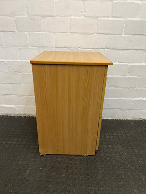 Light Brown Wooden Two Drawer Cabinet (with Lock) - REDUCED