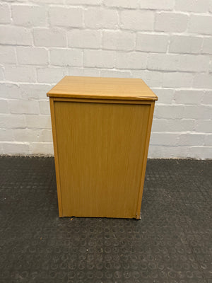 Light Brown Wooden Two Drawer Cabinet (with Lock) - REDUCED