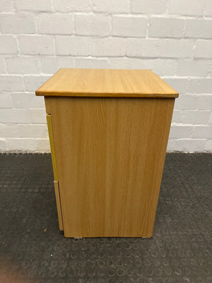 Light Brown Wooden Two Drawer Cabinet (with Lock) - REDUCED