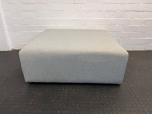 Single Base Square Shaped Blue Fabric Sleeper Couch 112 x 112cm