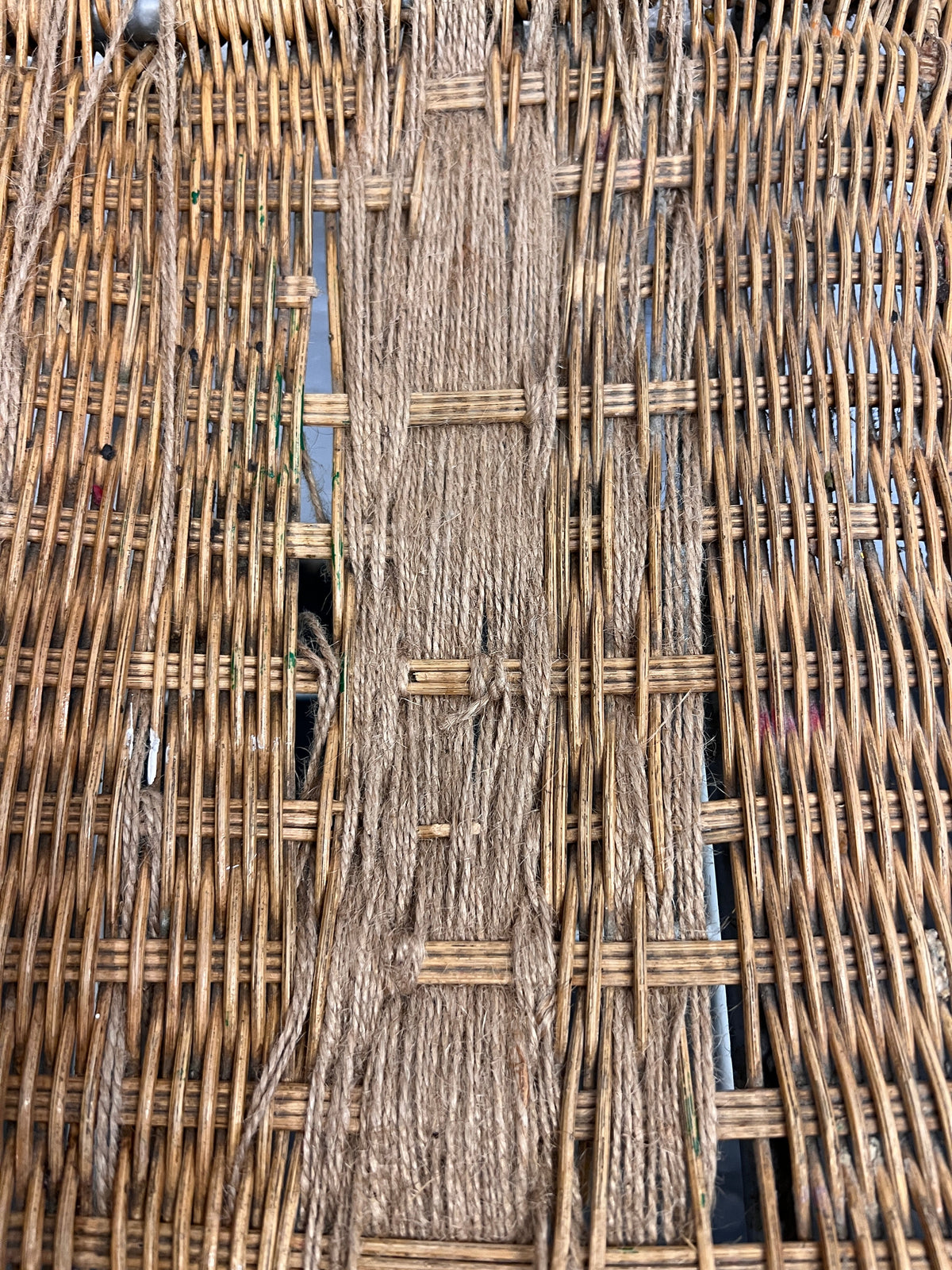 Brown Wicker Chairs with Metal Frame (Worn Out Seating heavily damaged)