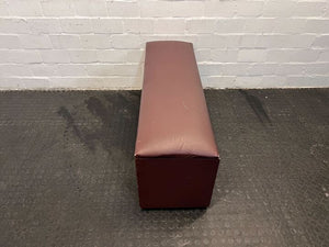 Maroon Storage Ottoman (with Small Wears and Tears)