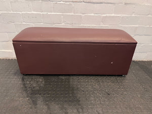 Maroon Storage Ottoman (with Small Wears and Tears)