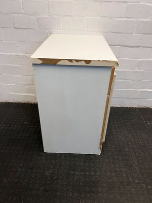 Two Door White Cupboard (Wood Chipping)