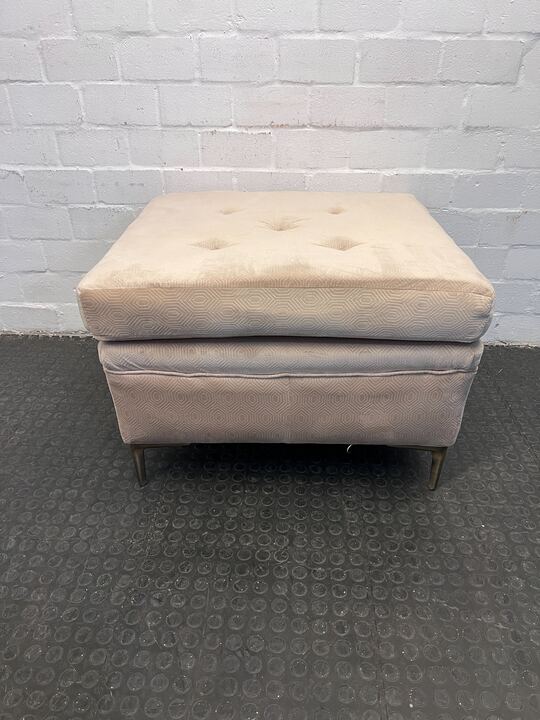 Creamy Comfortable Square Ottomans (Height: 60cm) (Width: 80cm)