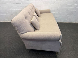 Creamy Three Seater Couch with Cushions