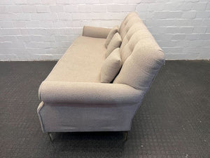 Creamy Three Seater Couch with Cushions