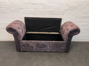 Upholstered Day Couch Ottoman with Storage Chest