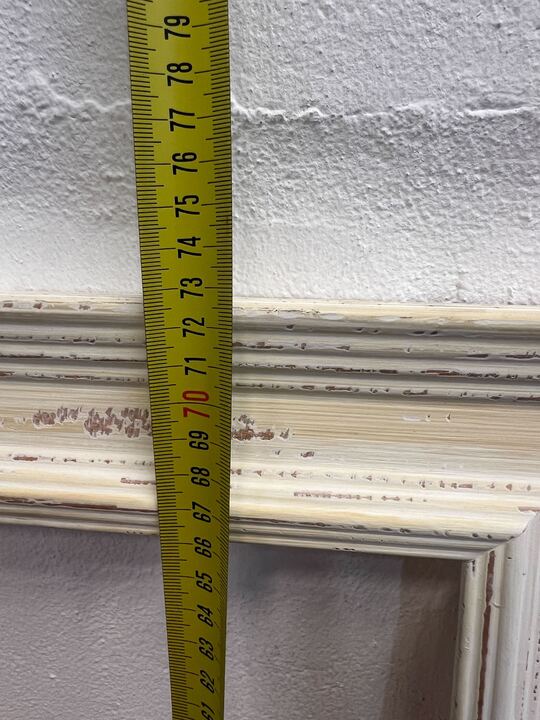 Antique Shabby White Rectangular Picture Frame (Paint Peeling) (43 x 73cm)