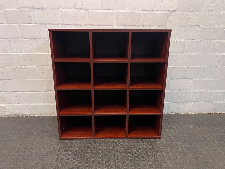 Dark Brown Wooden Pigeon Hole Cabinet (with 12 Compartments) - REDUCED