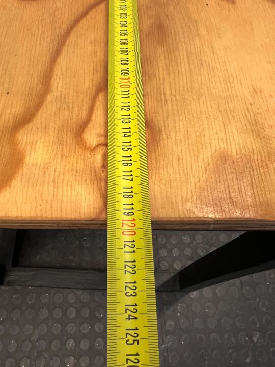 Simple Light Wooden Desk with Black Steel Frame - REDUCED