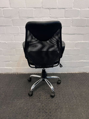 Black Mid Back Mesh Steel Framed Office Chair