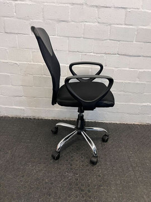 Black Mid Back Mesh Steel Framed Office Chair