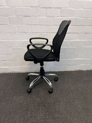 Black Mid Back Mesh Steel Framed Office Chair