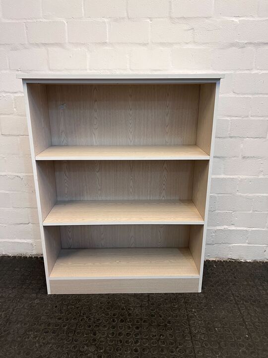 Office Light Cream Brown Three Shelved Bookcase