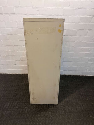 Four Shelved Metal Filing Cabinet with Beige Drawers (Handles Missing/Rusting/Damaged) - REDUCED