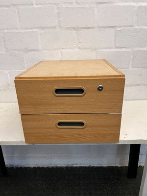 Light Brown Chest of Drawers (with Two Drawers and Top)