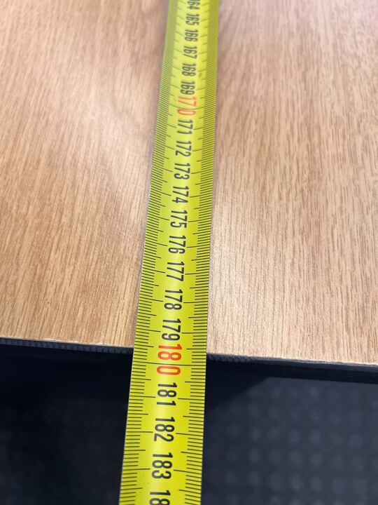 L-Shaped Wooden Desk with Two Drawers (One Missing Handle) (Width: 180cm) (Height: 75cm) - PRICE DROP