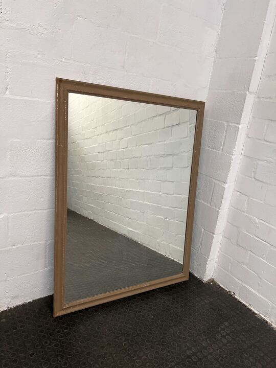 Large Mirror with Wooden Frame (Width: 103cm) (Height: 133.5cm)