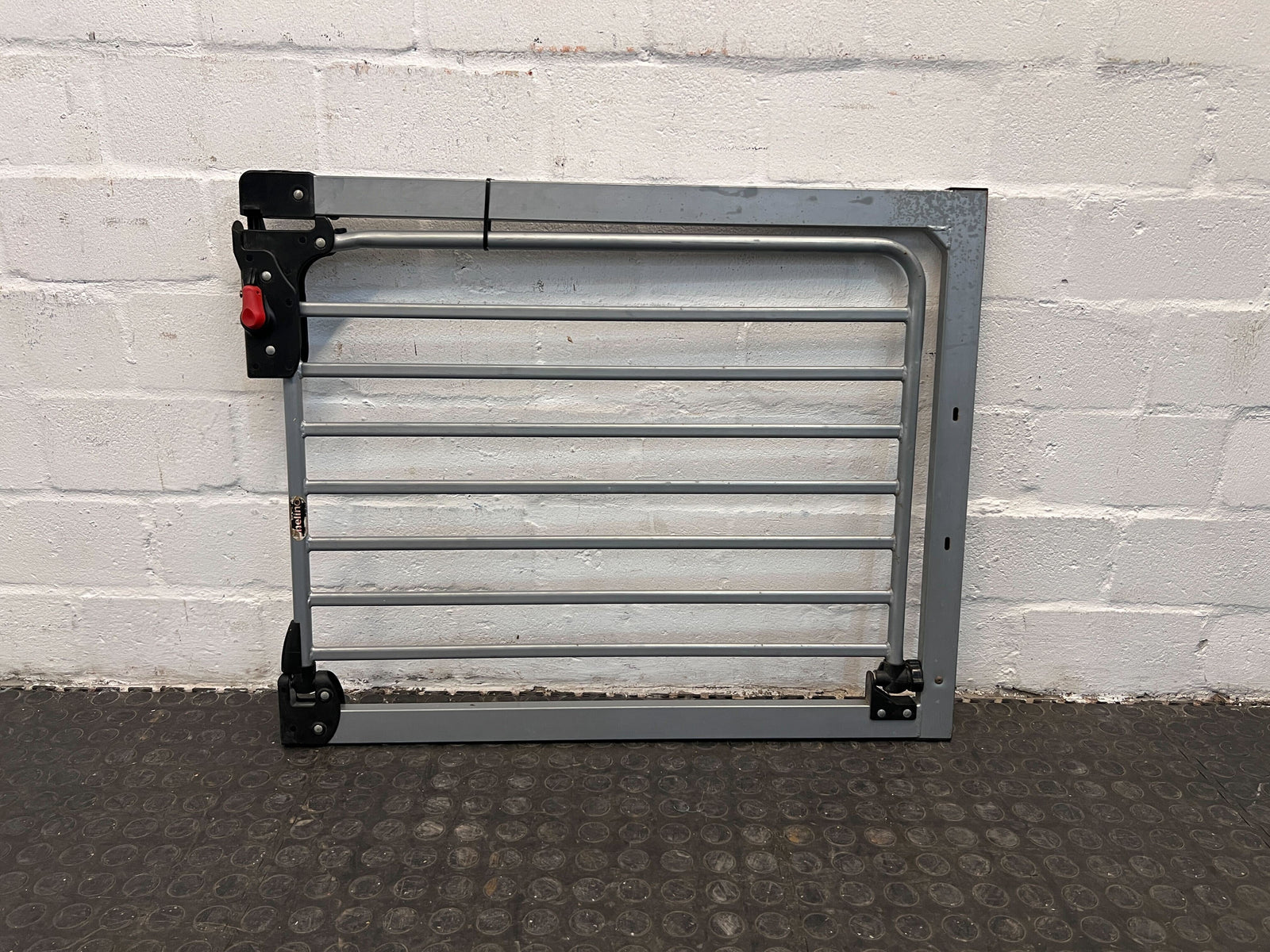 Small Steel Baby Gate with Black Bolted Handles (Width: 79cm) (Height: 62.5cm)