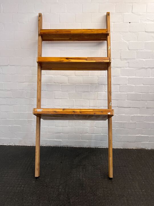 Coriocraft Palma Wood Leaning Desk/Three Tier Bookshelf Combo - REDUCED