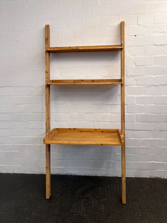 Coriocraft Palma Wood Leaning Desk/Three Tier Bookshelf Combo - REDUCED