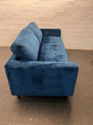 Three Seater Midnight Blue Velvet Couch