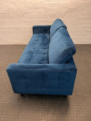 Three Seater Midnight Blue Velvet Couch