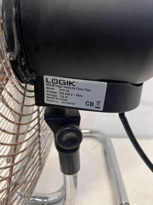 Logik Electric High Velocity Floor Fan