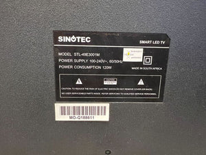 Sinotec 49" Black Smart LED TV with Remote & Stand