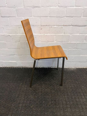 Zebra Plywood Office Chair with Steel Legs