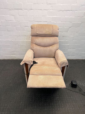 PrimaCare Oatmeal Beige One Seater Recliner Couch