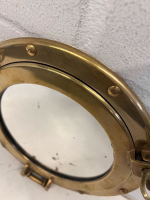 Bronze Porthole Styled Vintage Mirror (Width: 25cm)