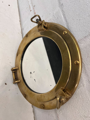 Bronze Porthole Styled Vintage Mirror (Width: 25cm)