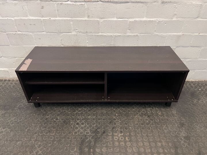 Dark Brown Astero Low Height TV Stand (Width: 120cm) (Height: 39cm) (Big Scratch Mark) - REDUCED