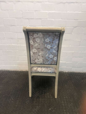 St James White Painted Wooden Chair with Patterned Seating