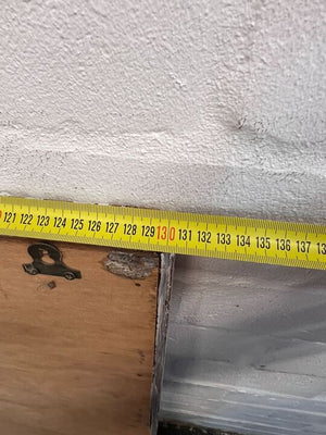 Vintage White Painted Wooden Picture Frame (Paint Chipped) (Height:109.5cm) (Width: 130.5cm) - 2ndhandwarehouse.com