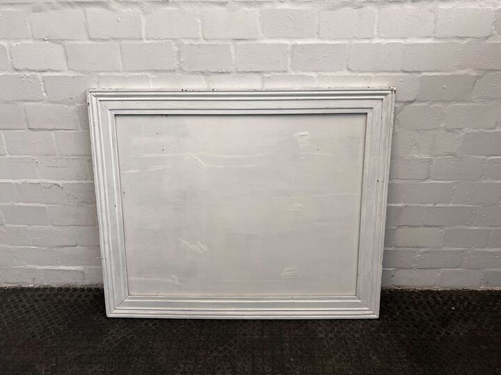 Vintage White Painted Wooden Picture Frame (Paint Chipped) (Height:109.5cm) (Width: 130.5cm)
