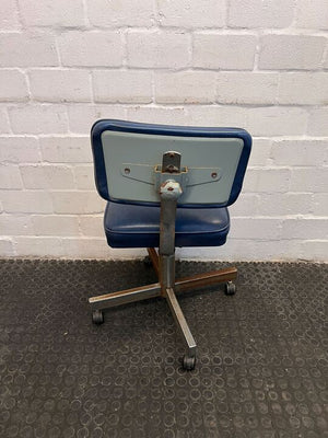 Mid Century Office Chair with Padded Seating (Metal Frame Rusted)