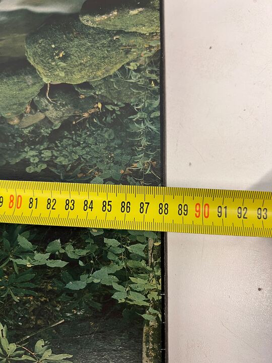 Nature River Stream Photo Print in Wooden Frame (Damaged) (Width: 88cm) (Height: 58cm) - 2ndhandwarehouse.com