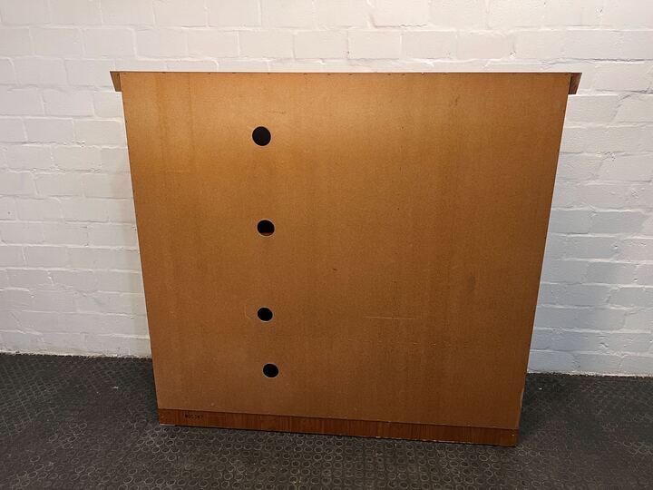 Modern Wooden TV Cabinet with Glass Display Door