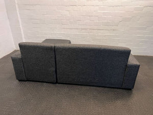 Gray Luxury Upholstered L-Shaped Five Seater Couch