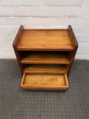 Solid Oak Brown Classy Drink Trolley