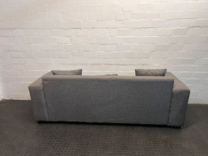 Mid Dark Gray Upholstered Three Seater Couch