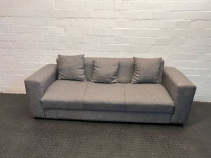 Mid Dark Gray Upholstered Three Seater Couch