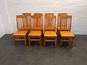 Oregon Pine Wooden Dining Chairs