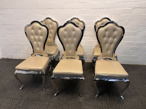 Nordic Styled Beige Seating Dining Room Chairs