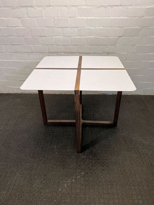 White Aluminium Table Top with Wooden Frame (Width: 100cm)(Height: 81cm)